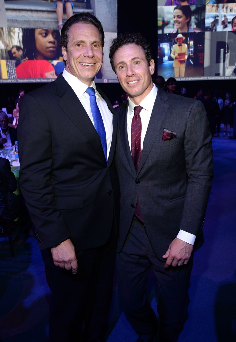 Andrew en Chris Cuomo in 2015. Beeld Getty Images