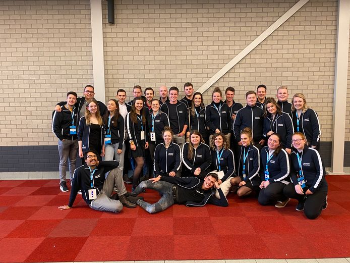 Alle deelnemers van het ROC van Twente tijdens de Nederlandse kampioenschappen voor het mbo.