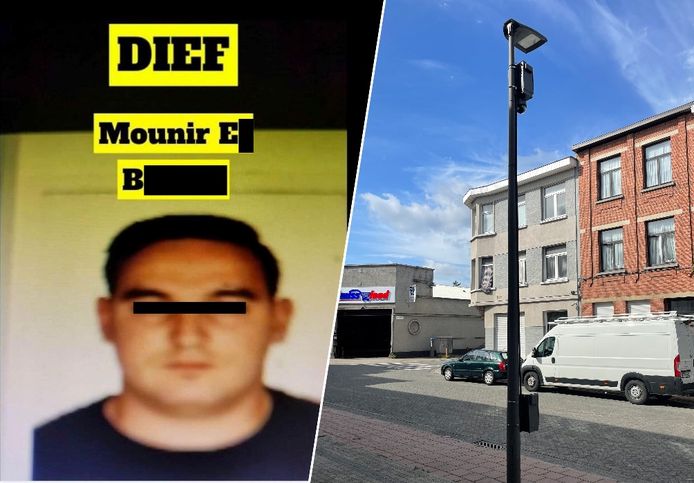 Drugscrimineel Mounir El B. was de eerste die Nederlandse "bewakers" inzette. // De politie plaatste vorige week een extra camera in de Van Lissumstraat bij de familie El H.