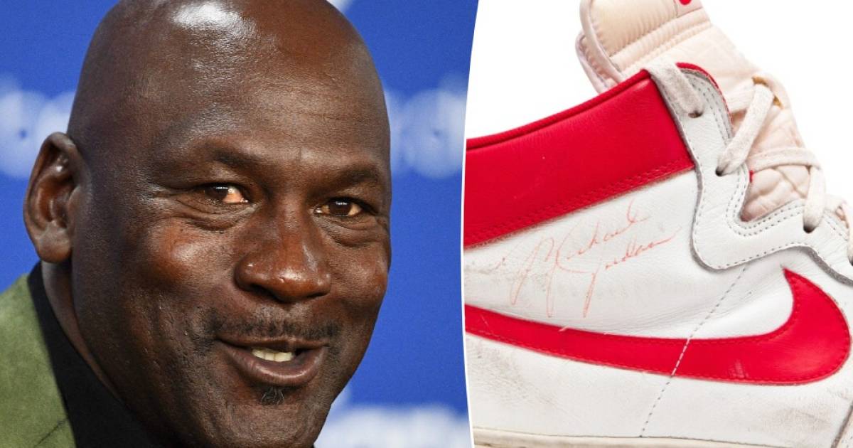 dennenboom Calligrapher Ontvanger Basketschoenen van Michael Jordan geveild voor 1,5 miljoen dollar |  Showbizz | hln.be