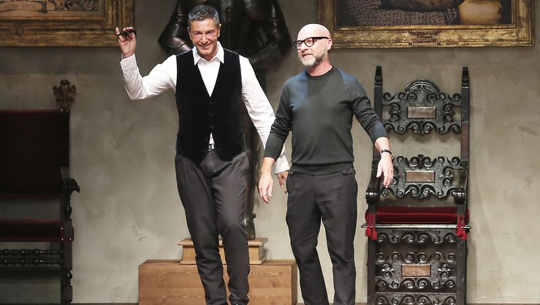 Domenico Dolce en Stefano Gabbana. Beeld ap