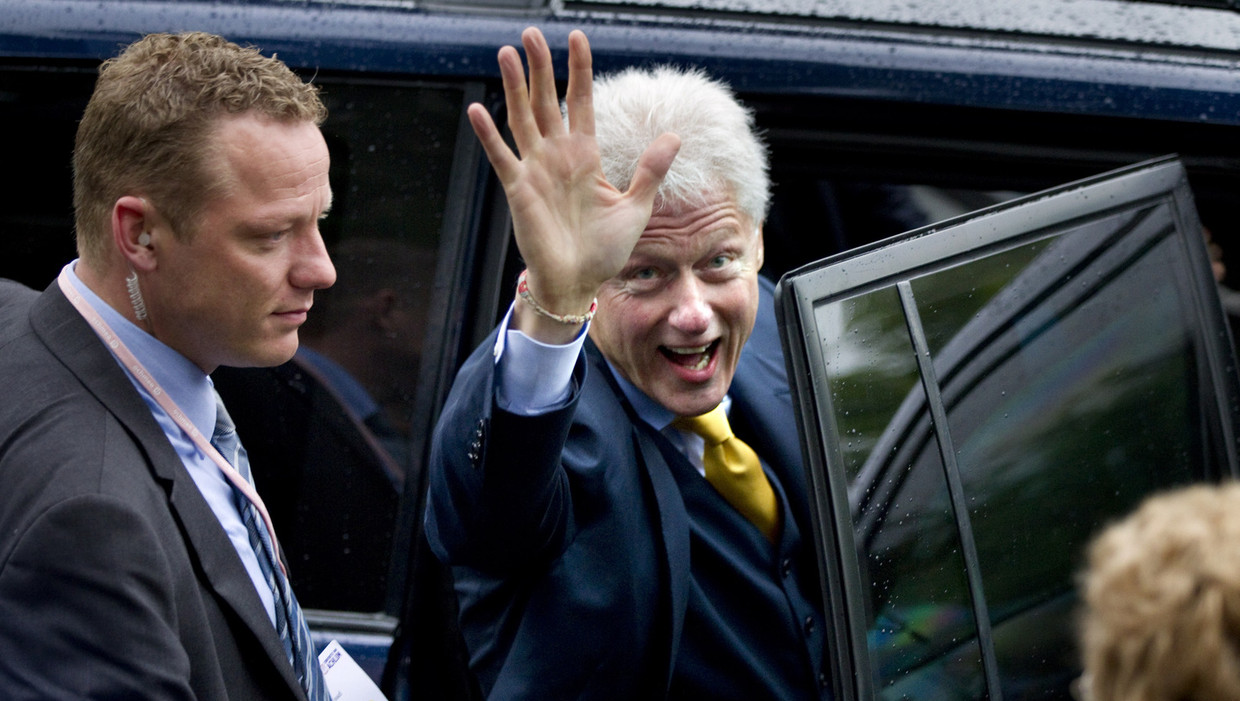 De Amerikaanse oud-president Bill Clinton in 2011 op een congres in het Friese Achlum. Beeld anp