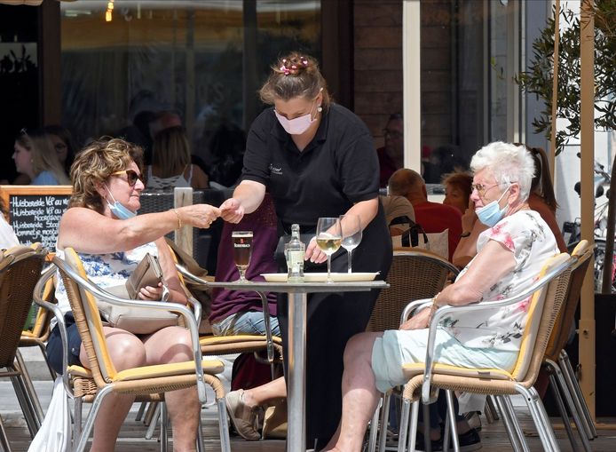 Een café in Oostende.