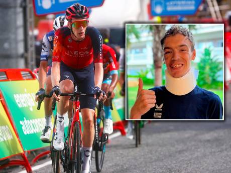Thymen Arensman kan zich niets herinneren van valpartij in Vuelta: ‘Helm heeft m'n leven gered’