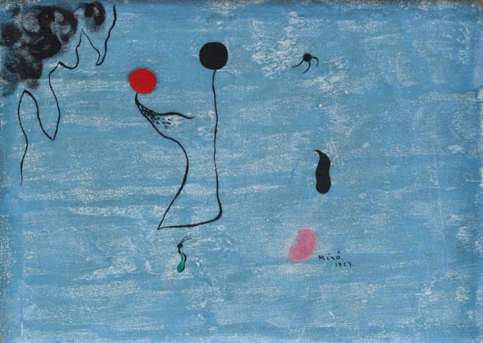 ‘Peinture Bleu’ van Joan Miró is een van de werken uit de collectie van de JK Art Foundation die vanaf 19 december te zien is in Het Noordbrabants Museum.