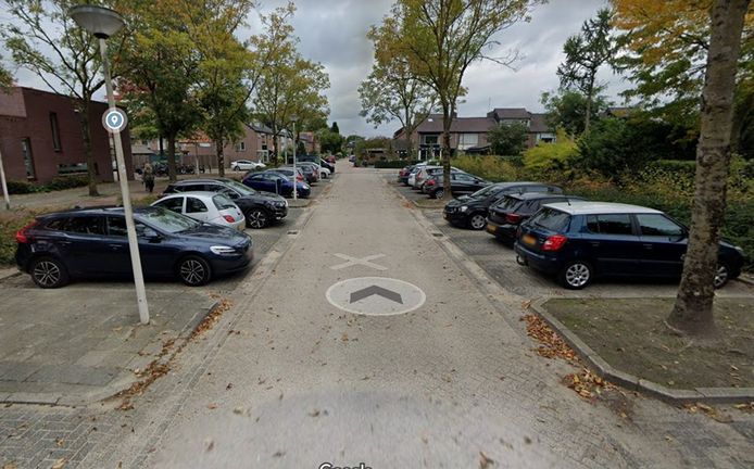 Het parkeerterrein aan het Struweelpad.