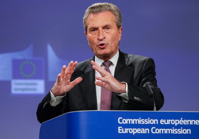 Eurocommissaris voor Begroting Günther Oettinger