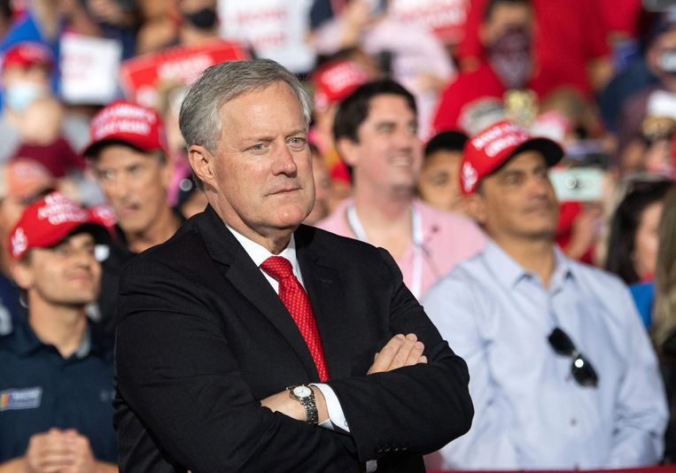 Stafchef Mark Meadows Beeld AFP