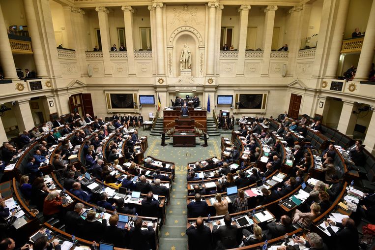 De federale Kamer van Volksvertegenwoordigers. Beeld Photo News