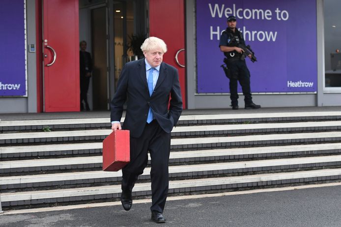 Brits premier Boris Johnson vertrok gisterenavond naar New York.