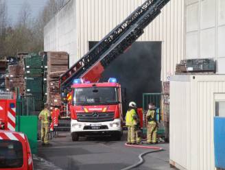 Oven vat vuur in houtzagerij