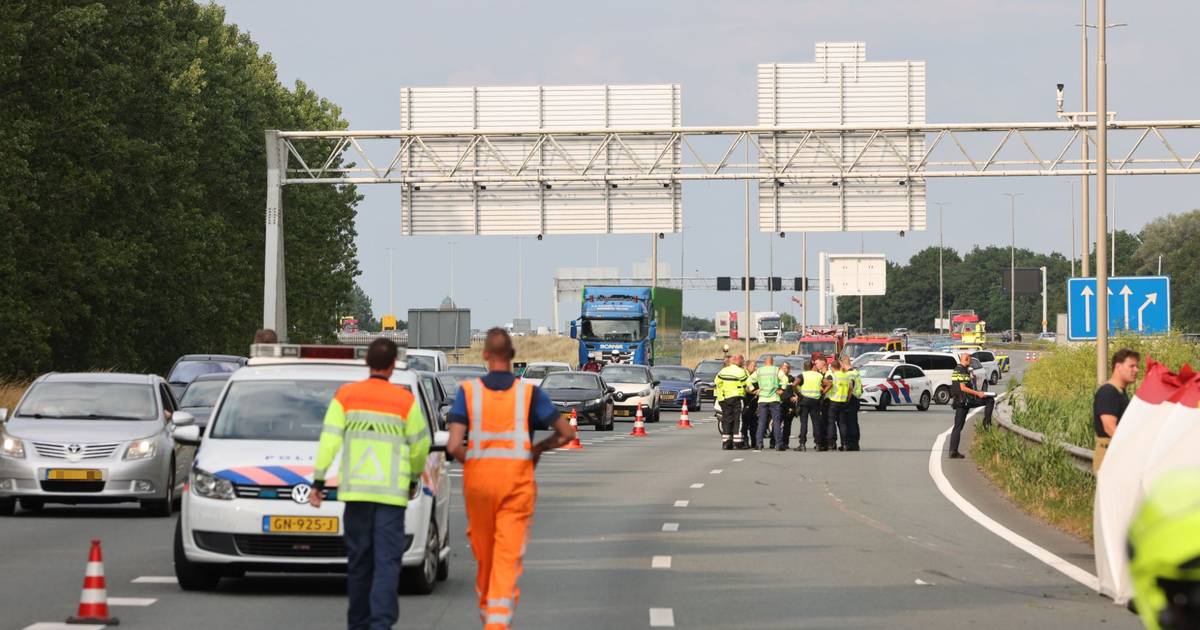 Zwaar ongeval op A28 bij Hattemerbroek: motorrijder overlijdt ter plekke.
