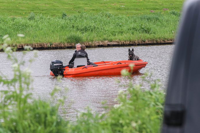 De politie doet onderzoek naar de ontbrekende lichaamsresten van een vermoorde hond. Daarbij werd onder meer een speurhond ingezet.