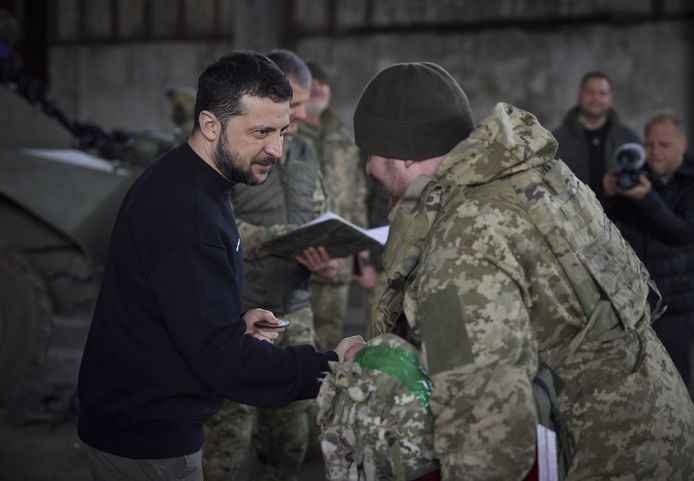 Zelensky in Bachmoet.