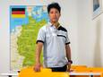 Yadi Dragtsma, docent Duits op de scholen Leerpark Arnhem en Maarten van Rossem. ,,Ik wil niet alleen maar aan grammatica doen. Dat vind ik zelf ook super saai.”