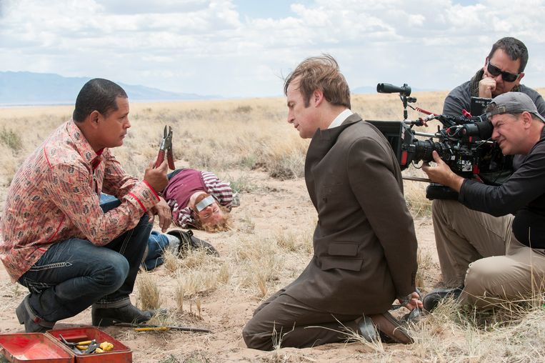 Op de set van ‘Better Call Saul’.  Beeld 