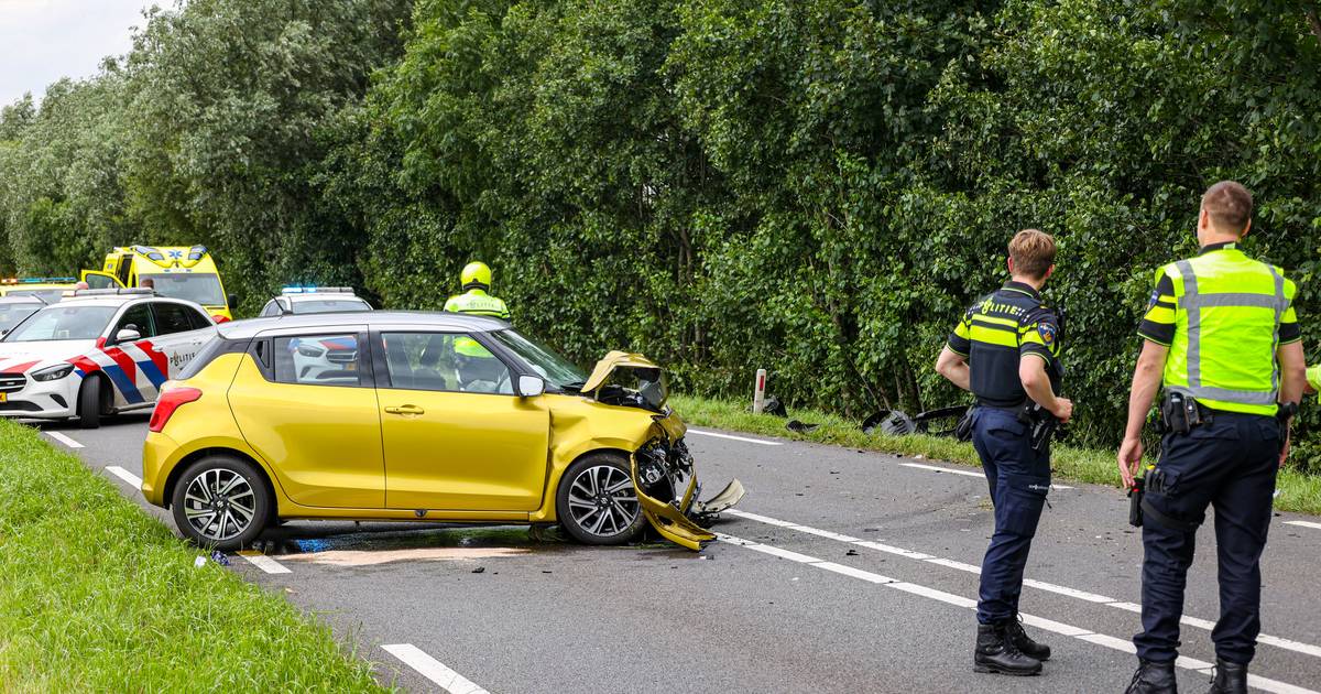 Gewonden bij frontale botsing op Schoonhovenseweg