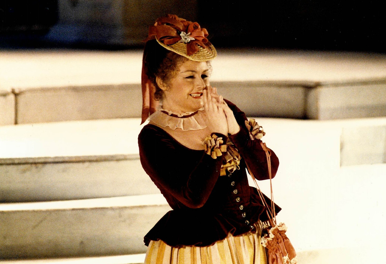 Edita Gruberová als Zerbinetta in Richard Strauss’ ‘Ariadne auf Naxos’ in de Wiener Staatsoper. Met deze rol brak ze internationaal door.