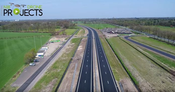 Dronebeelden van de N18.