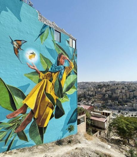 Veldhovense Studio Giftig in race voor wereldtitel met streetart in Jordanië: ‘Een gave opdracht, op een mooie plek’