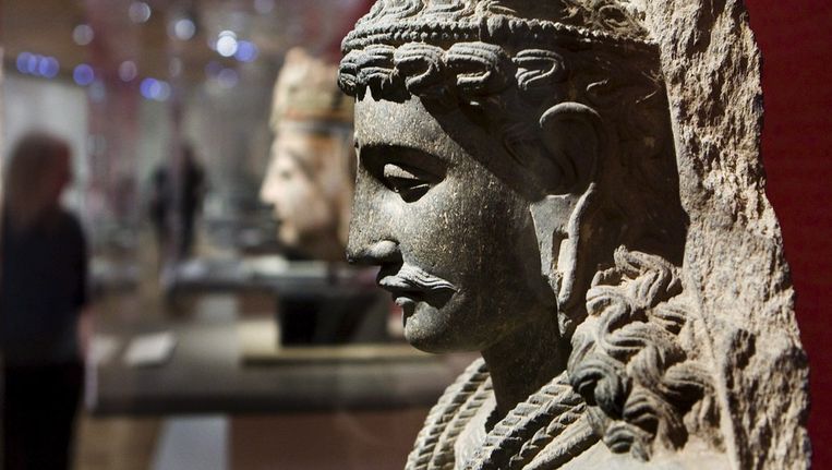 Een beeld in de Rotterdamse kunsthal Beeld epa