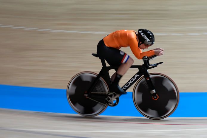 Alyda Norbruis op archiefbeeld. Ze won zilver op de 500 meter tijdrit.