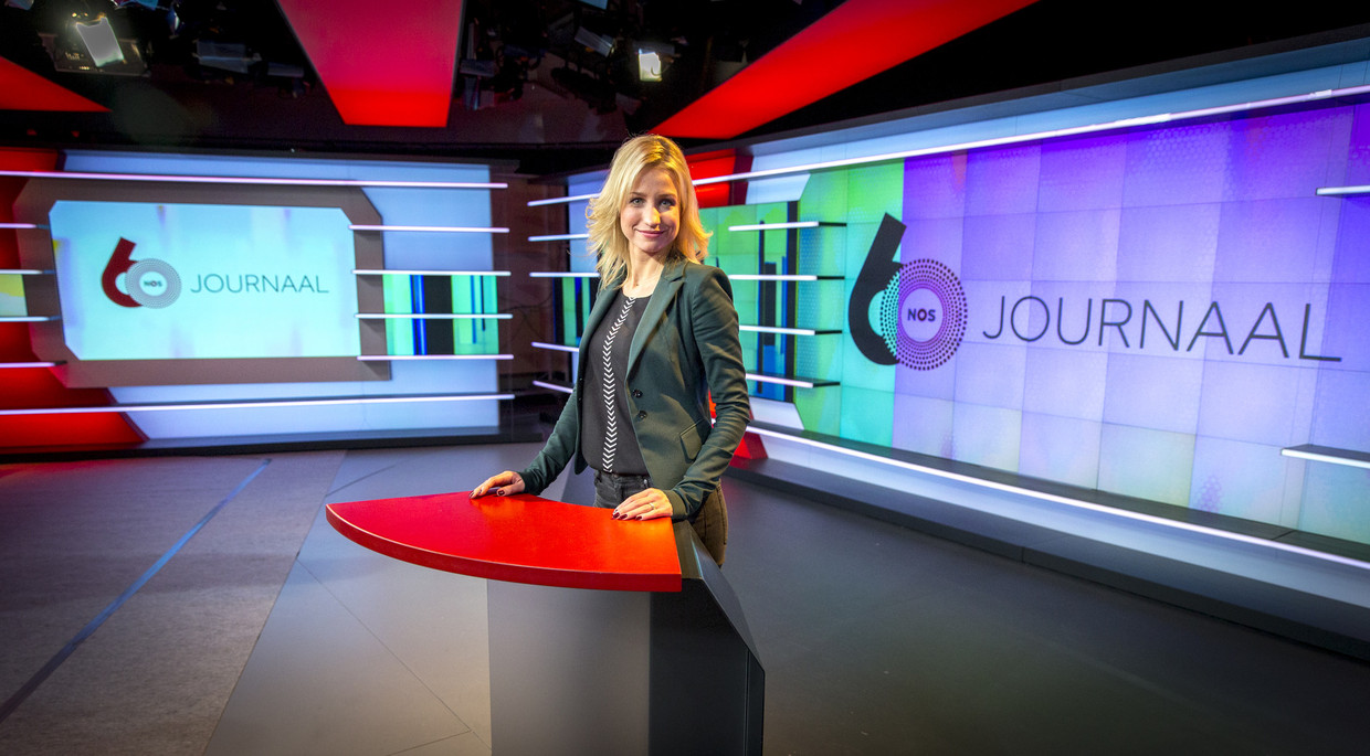 Dionne Stax tijdens de NOS perspresentatie Beeld anp