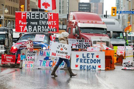 Protest in Canadese hoofdstad Ottawa.