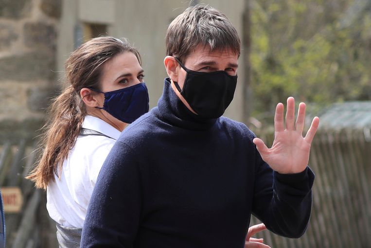 Tom Cruise op de filmset.  Beeld AP