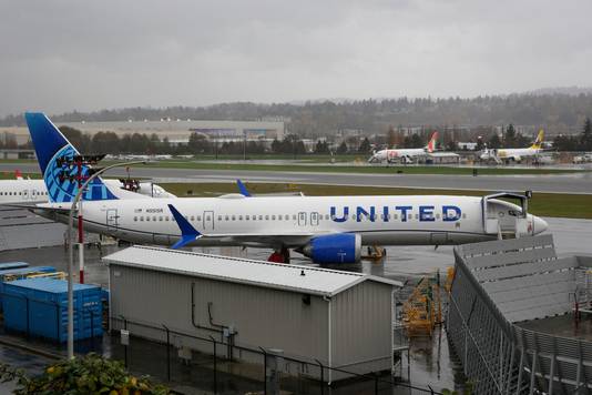Een vliegtuig van United Airlines op archiefbeeld.