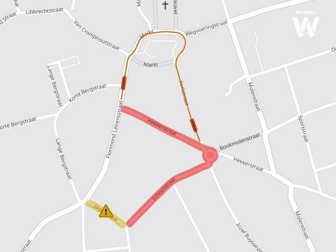Jagerstraat enkele dagen afgesloten door waterlek