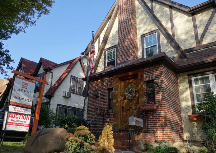 Het huis in Queens waar Trump de eerste vier jaar van zijn leven doorbracht.