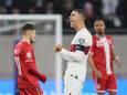 Cristiano Ronaldo viert zijn treffer tegen Luxemburg.