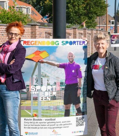 Regenboogsporters in Harderwijk kleuren de stad: ‘Bevrijdend als je jezelf niet meer hoeft te verbergen’