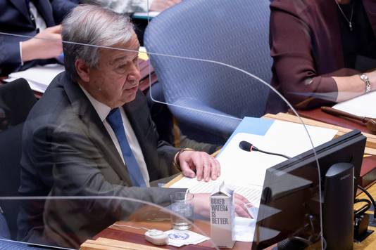 De secretaris-generaal van de Verenigde Naties Antonio Guterres. 