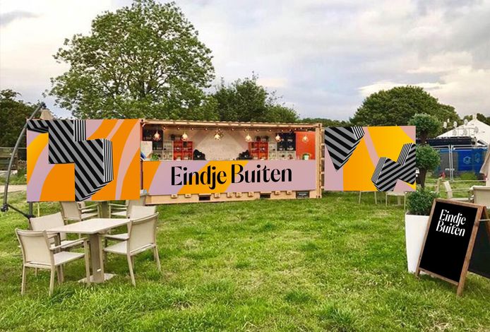 Zo zou een locatie van Eindje Buiten, het Eindhovense antwoord op de corona-maatregelen, er uit uit kunnen zien.