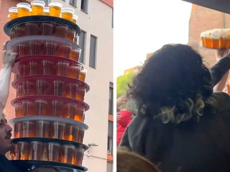 Quand un serveur renverse huit plateaux de bière