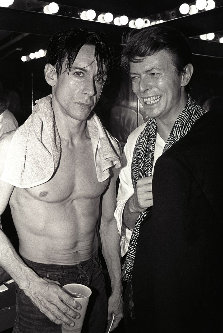 Met David Bowie na een concert in The Ritz, New York, 1986.  Beeld WireImage