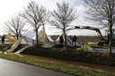 De tent voor de Metworstrennen Boxmeer 2017 is weggewaaid.