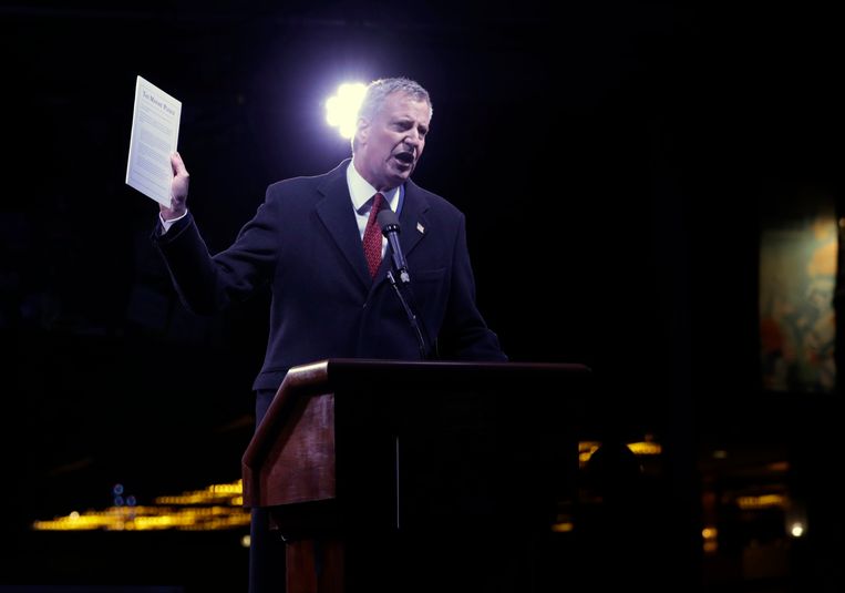 Bill de Blasio, burgemeester van New York. Beeld EPA