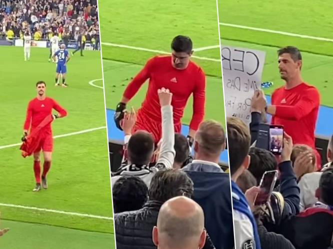 “Mijn save zag er best wel goed uit”: Courtois houdt netten schoon met straffe reflex en bezorgt Belgische fan delirium door truitje weg te geven
