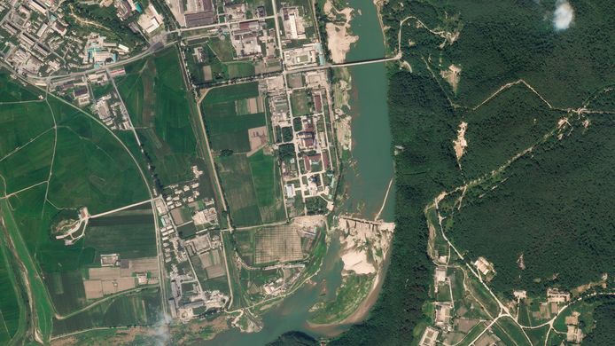 Archiefbeeld. Satellietbeeld van het nucleaire complex in Yongbyon. (27/07/2021)