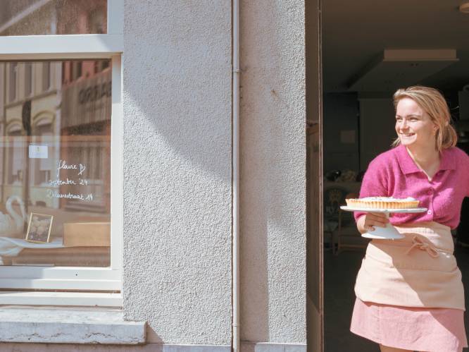 Liesbeth opent in september bakatelier Flavie langs de Delaerestraat: “Zelfs het pand heeft de vorm van een taartpunt”