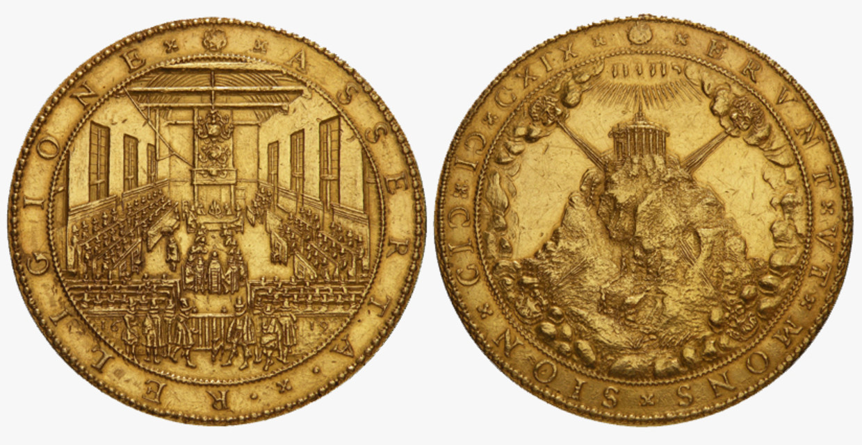 Penning van de synode van Dordrecht, 1619 Beeld Dordrechts Museum