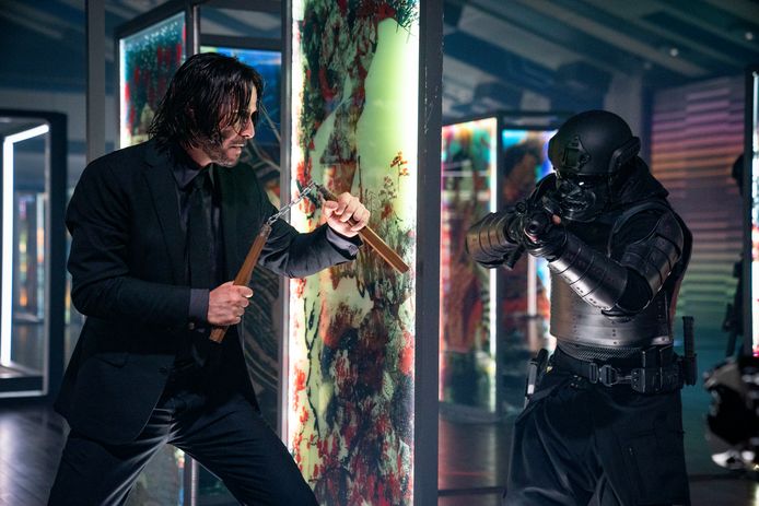 Keanu Reeves als John Wick in John Wick 4. Nu te zien in de bioscoop.