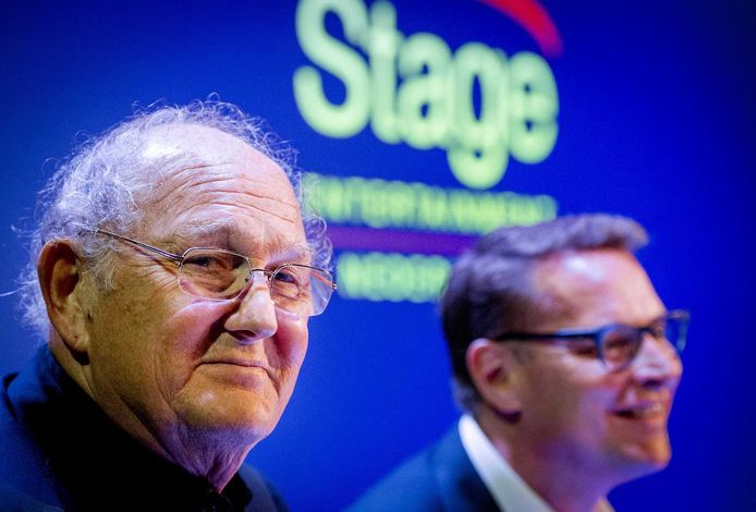 Joop van den Ende, met 40 procent grootaandeelhouder van Stage Entertainment, en Albert Verlinde die de Nederlandse tak leidt.