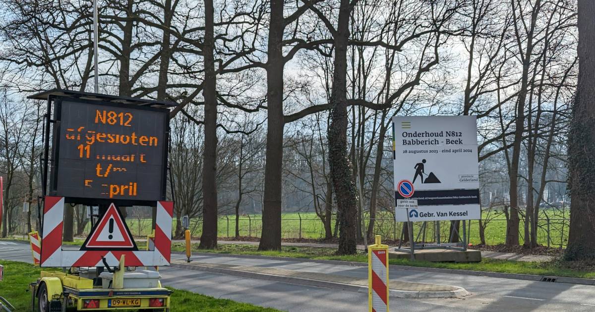 Eerste deel van de weg tussen Babberich en Beek is klaar: vanaf maandag is een ander stuk N812 dicht