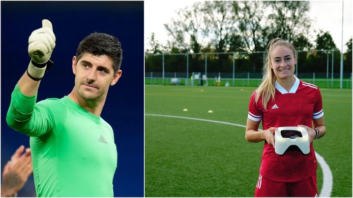 Thibaut Courtois gelooft net als Red Flame Tessa Wullaert in de toekomst van de slimme sporttechnologie Ledsreact.