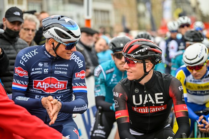 Mathieu van der Poel en Tadej Pogacar.