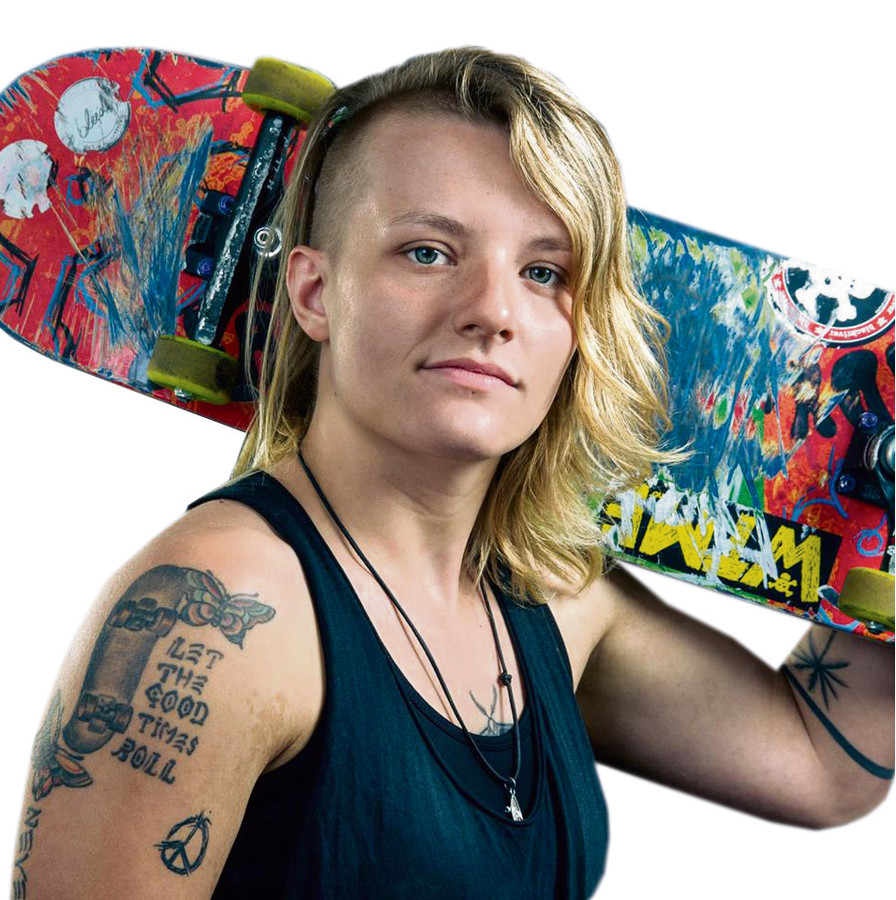Skateboardster Candy Jacobs test positief en moet streep zetten door